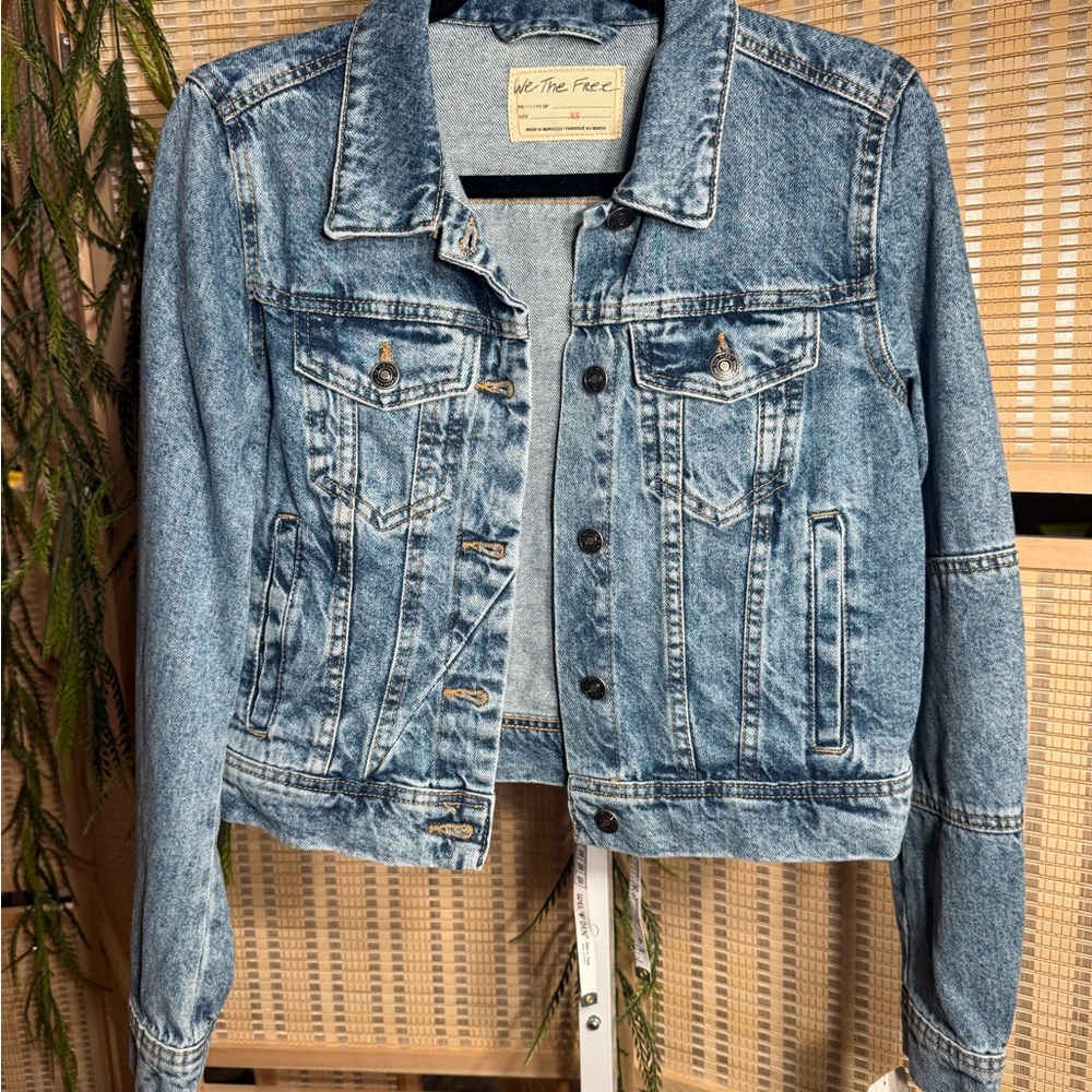 We The Free Light Blue Jean Jacket
